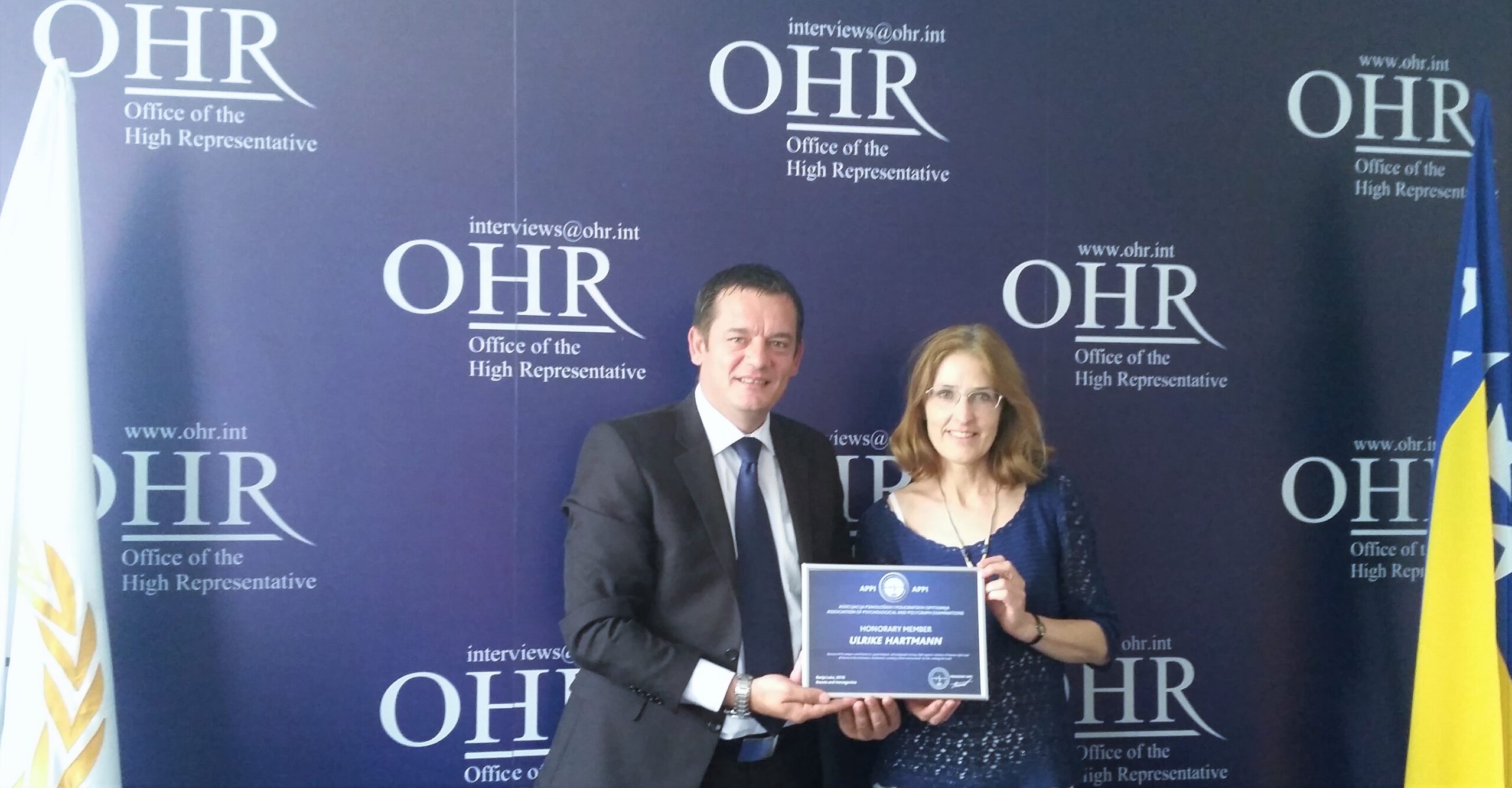 Saša Milovanović uručio povelju zamjeniku visokog predstavnika u BiH